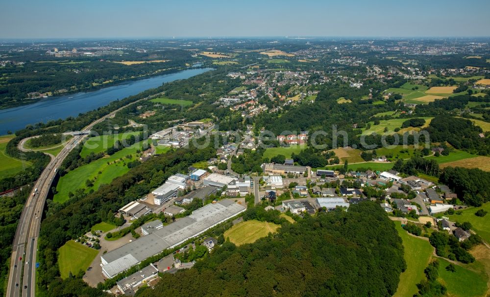 Witten from the bird's eye view: Commercial area Westerheide along Federal Motorway A43 in the Herbede part of Witten in the state of North Rhine-Westphalia