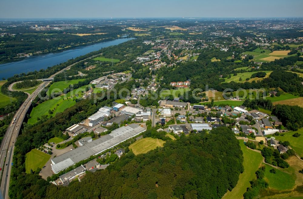 Aerial image Witten - Commercial area Westerheide along Federal Motorway A43 in the Herbede part of Witten in the state of North Rhine-Westphalia