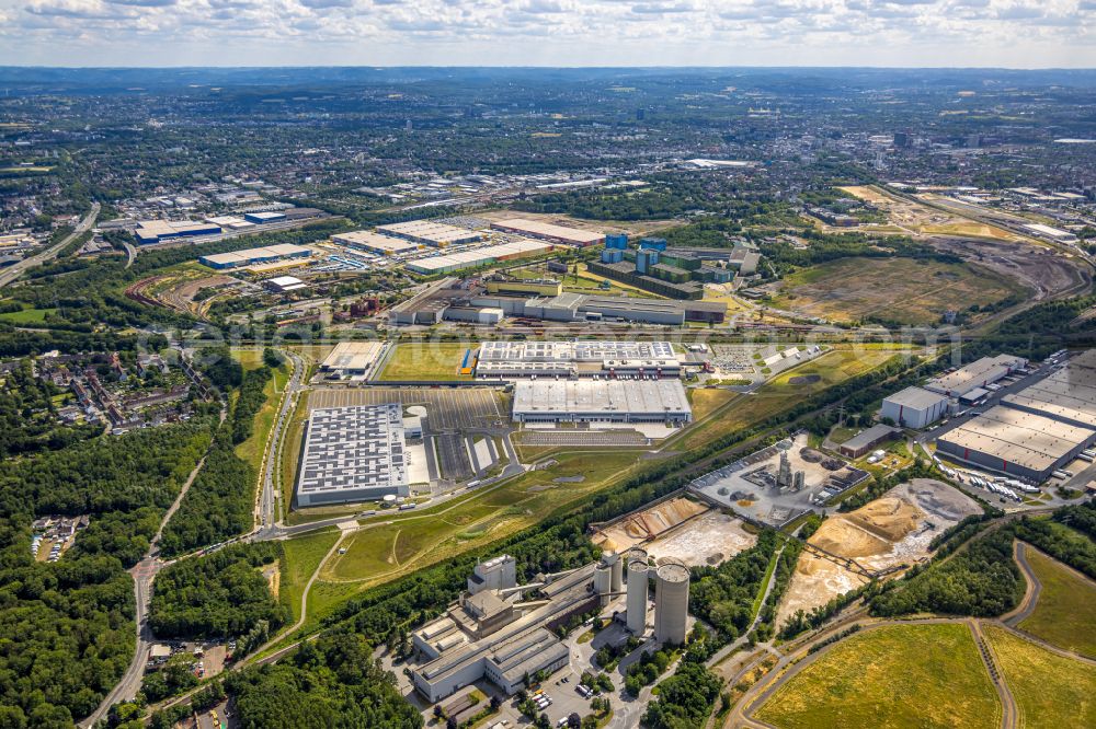 Dortmund from above - industrial estate and company settlement Westfalenhuette in the district Westfalenhuette in Dortmund at Ruhrgebiet in the state North Rhine-Westphalia, Germany