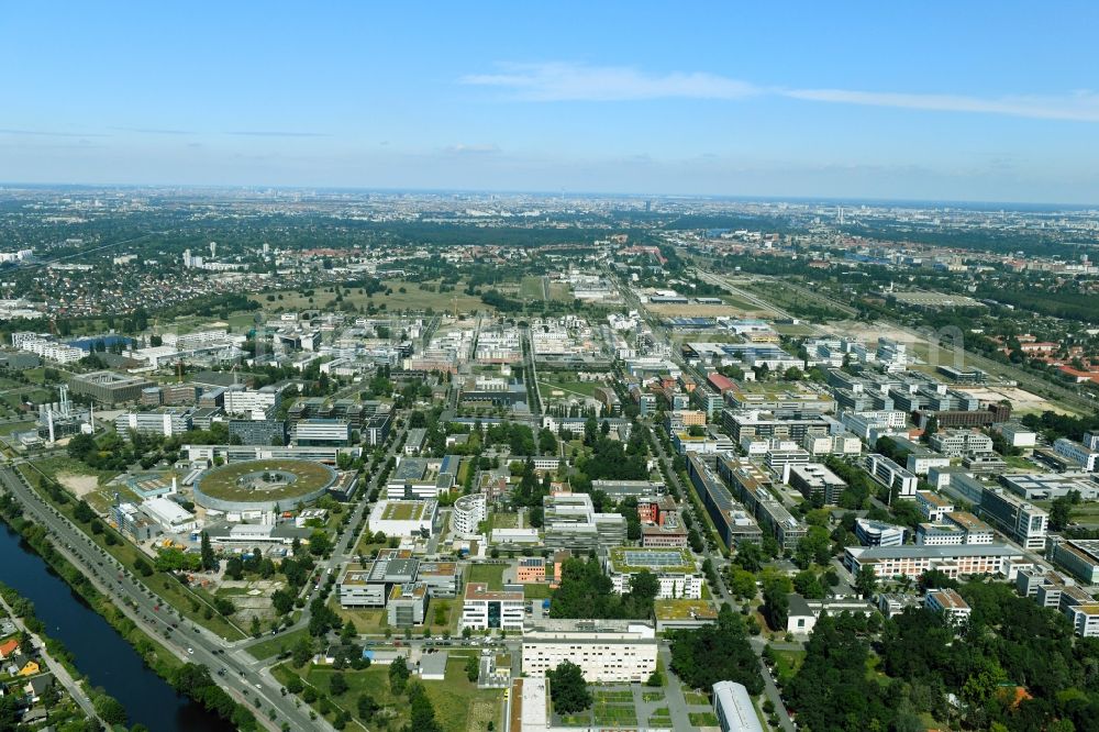 Berlin from above - Industrial estate and company settlement WISTA aloung the Rudower Chaussee in the district Adlershof in Berlin