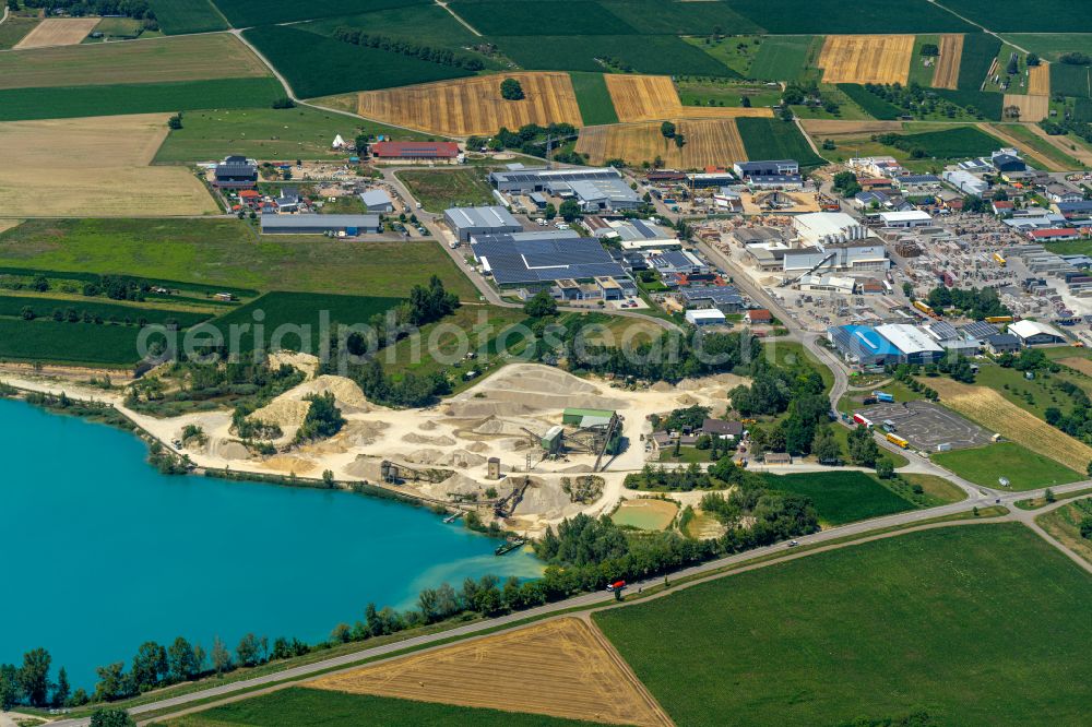 Aerial photograph Wyhl am Kaiserstuhl - Industrial estate and company settlement in Wyhl am Kaiserstuhl in the state Baden-Wurttemberg, Germany