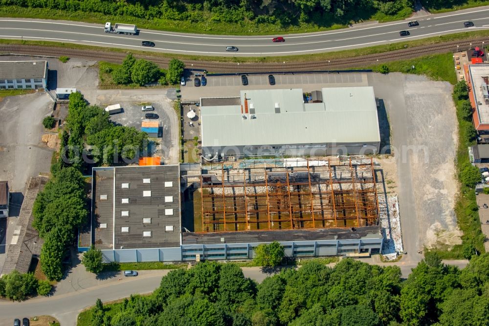 Aerial photograph Warstein - Industrial estate and company settlement Zum Puddelhammer in Warstein in the state North Rhine-Westphalia