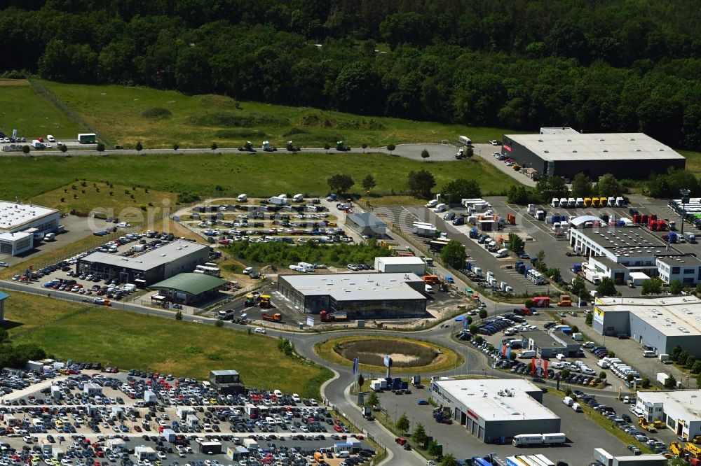 Aerial image Wildau - Industrial estate and company settlement Gewerbepark Wildau-Hoherlehme in Wildau in the state Brandenburg, Germany