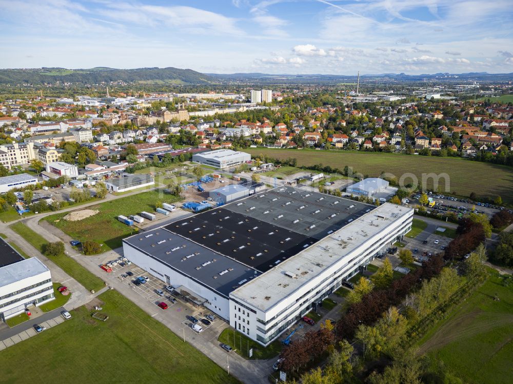 Dresden from above - VON ARDENNE GmbH and Zarges in Dresden in the state of Saxony, Germany