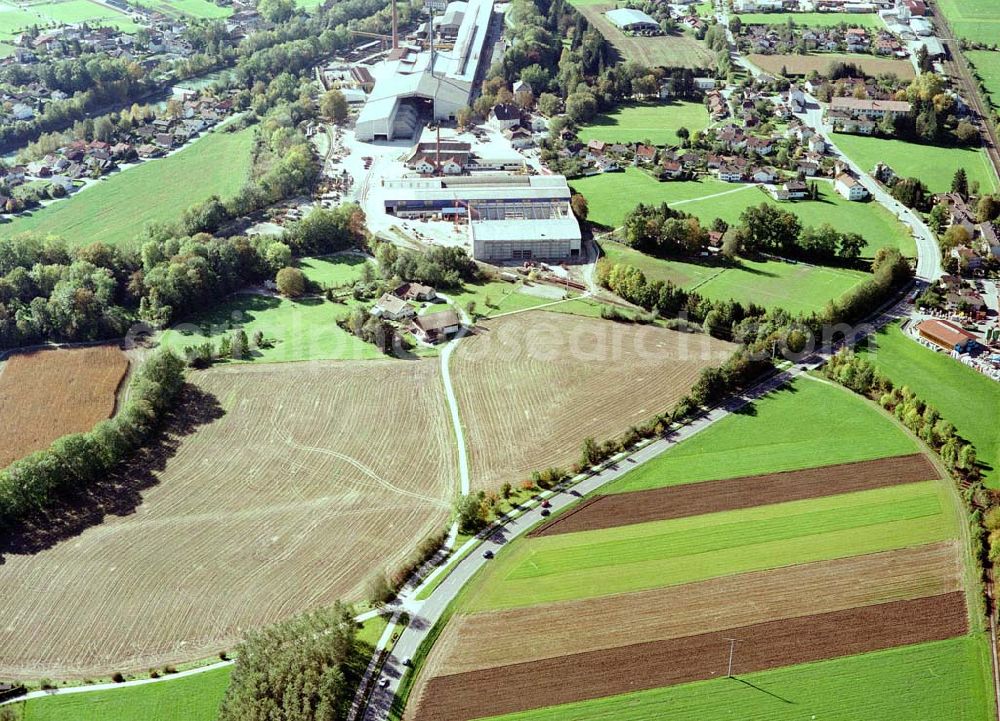 Freilassing / Bayern from above - Gewerbegrundstück Hammerau C der Unternehmensgruppe MAX AICHER in Freilassing.