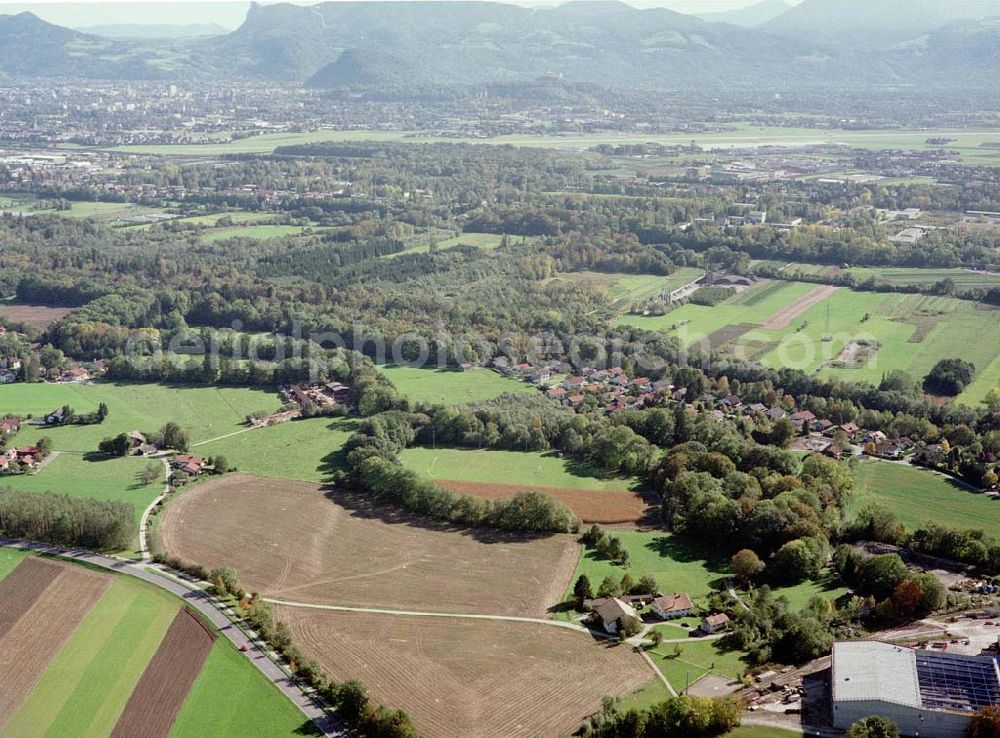 Aerial photograph Freilassing / Bayern - Gewerbegrundstück Hammerau C der Unternehmensgruppe MAX AICHER in Freilassing.