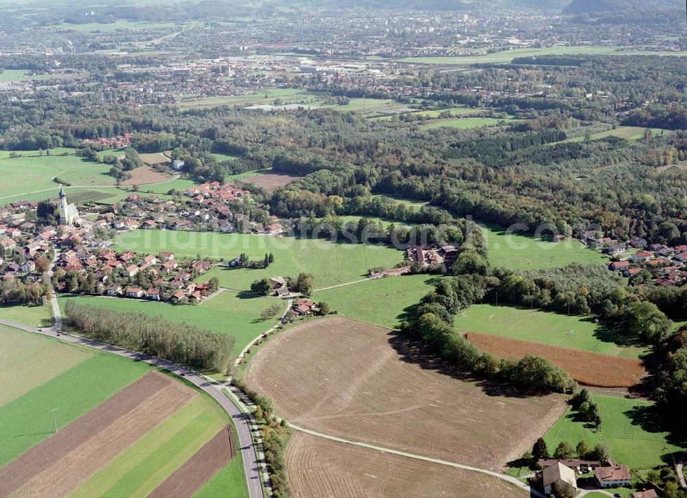 Aerial image Freilassing / Bayern - Gewerbegrundstück Hammerau C der Unternehmensgruppe MAX AICHER in Freilassing.