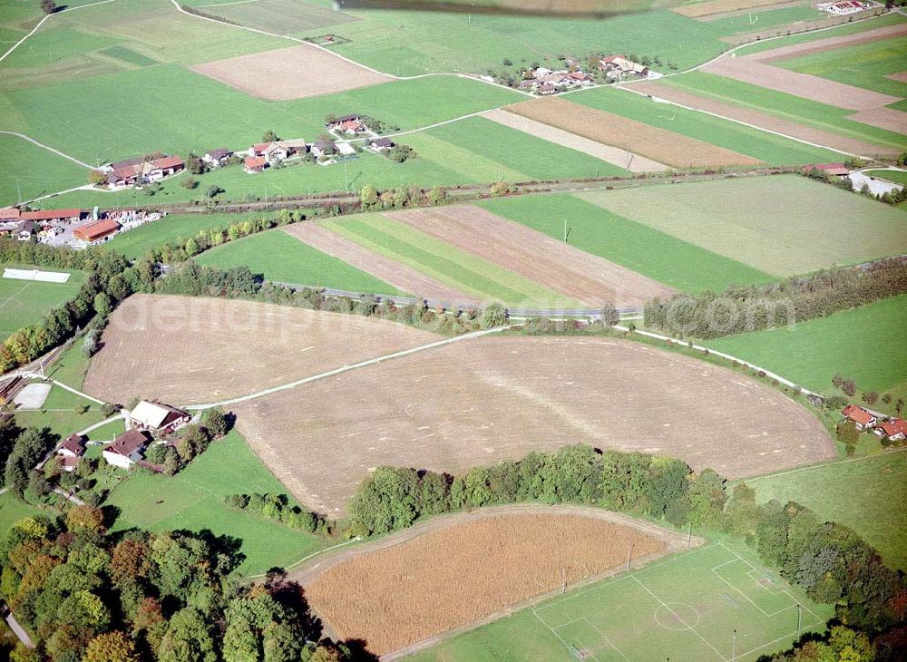 Aerial image Freilassing / Bayern - Gewerbegrundstück Hammerau C der Unternehmensgruppe MAX AICHER in Freilassing.