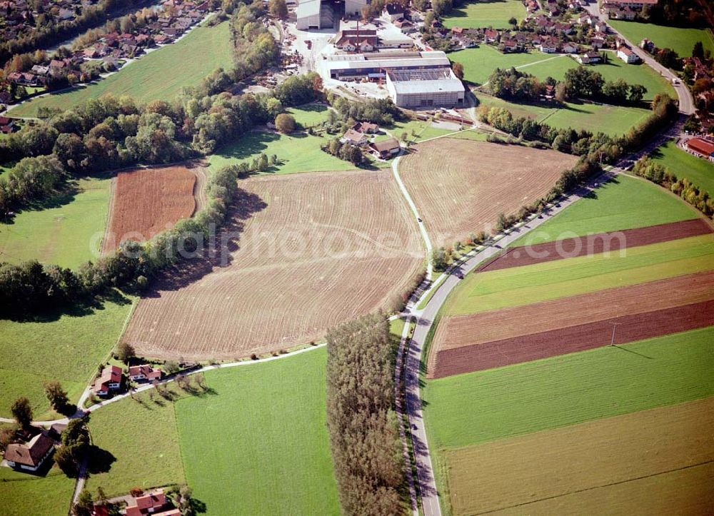 Freilassing / Bayern from above - Gewerbegrundstück Hammerau C der Unternehmensgruppe MAX AICHER in Freilassing.