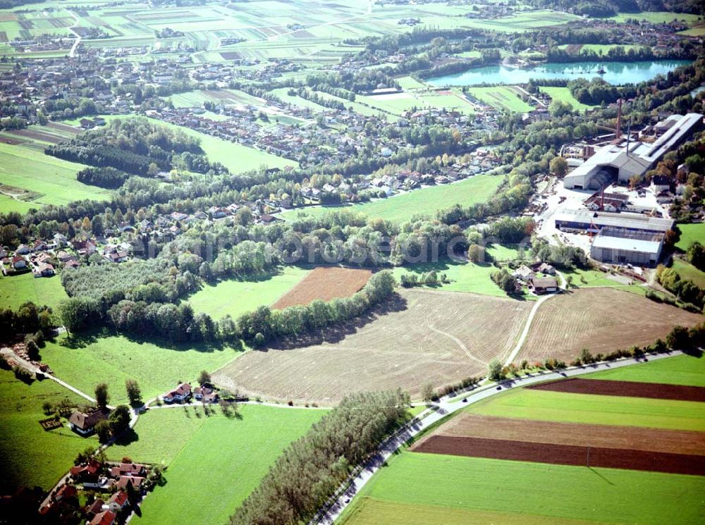 Aerial photograph Freilassing / Bayern - Gewerbegrundstück Hammerau C der Unternehmensgruppe MAX AICHER in Freilassing.