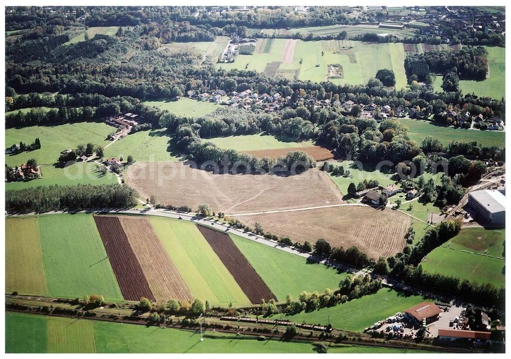 Aerial image Freilassing / Bayern - Gewerbegrundstück Hammerau C der Unternehmensgruppe MAX AICHER in Freilassing.