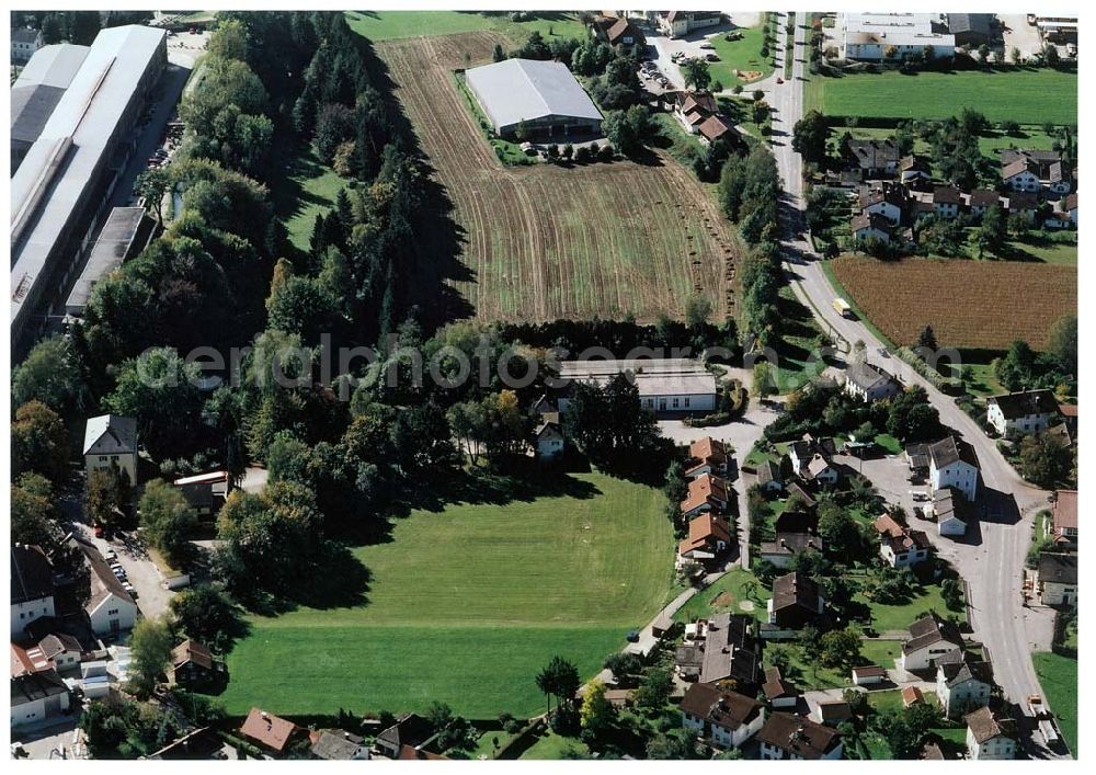 Freilassing / Bayern from the bird's eye view: Gewerbegrundstück Hammerau der Unternehmensgruppe MAX AICHER in Freilassing.