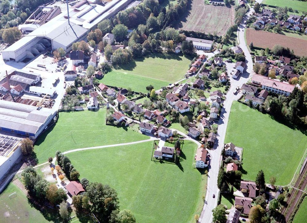 Aerial image Freilassing / Bayern - Gewerbegrundstück Hammerau der Unternehmensgruppe MAX AICHER in Freilassing.