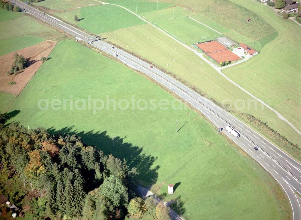 Neukirchen / Bayern from above - Gewerbegrundstück Neukirchen der Unternehmensgruppe MAX AICHER an der Autobahn nach Salzburg westl. von Freilassing.