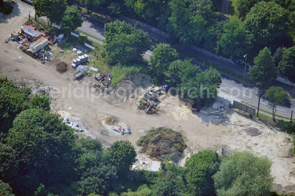 Aerial image Berlin - Grounds of the haulage company Terner on Hultschiner Damm in Berlin - Mahlsdorf