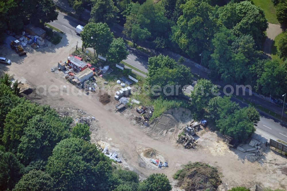 Aerial photograph Berlin - Grounds of the haulage company Terner on Hultschiner Damm in Berlin - Mahlsdorf