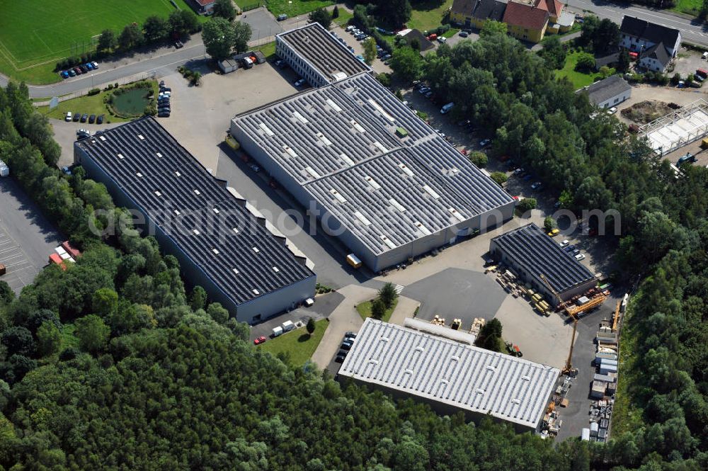 Unna from the bird's eye view: Gewerbehof im Industriegebiet Nord mit zwei Logistikhallen, ein Bürogebäude mit Lagerhalle und eine Lager- und Produktionshalle an der Dreherstraßein Unna in Nordrhein-Westfalen / North Rhine-Westphalia. Ein Projekt der Unternehmensgruppe Markus Gerold.