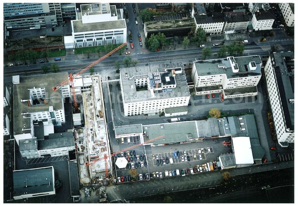 Aerial image Frankfurt am Main - Gewerbeobjekt der MÜBAU an der Mainzer Landstraße 195 - 219 in 60326 Frankfurt/Main. (Hessen).