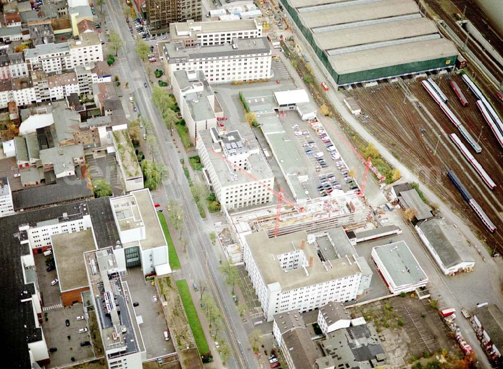 Aerial image Frankfurt am Main - Gewerbeobjekt der MÜBAU an der Mainzer Landstraße 195 - 219 in 60326 Frankfurt/Main. (Hessen).