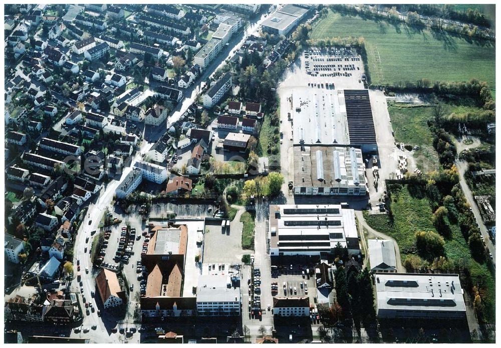 Augsburg from above - Gewerbeobjekt der MÜBAU an der Ulmerstraße 249 - 255 in 86391 Stadtbergen / Augsburg.