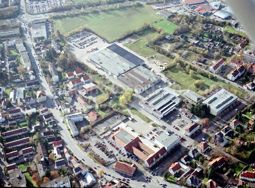 Aerial image Augsburg - Gewerbeobjekt der MÜBAU an der Ulmerstraße 249 - 255 in 86391 Stadtbergen / Augsburg.