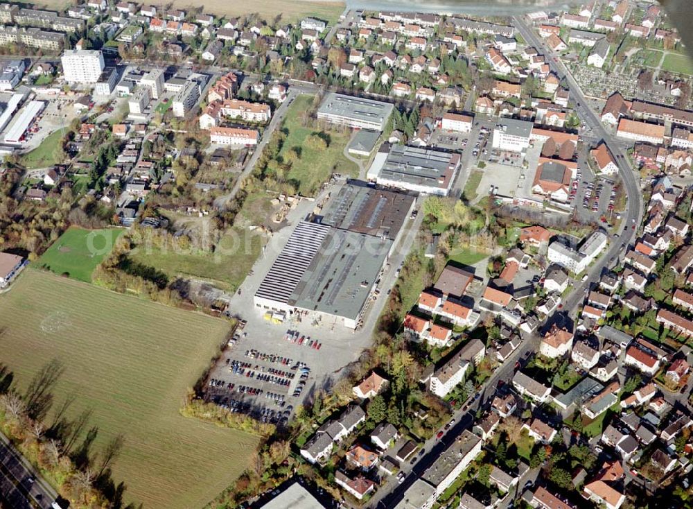 Aerial photograph Augsburg - Gewerbeobjekt der MÜBAU an der Ulmerstraße 249 - 255 in 86391 Stadtbergen / Augsburg.