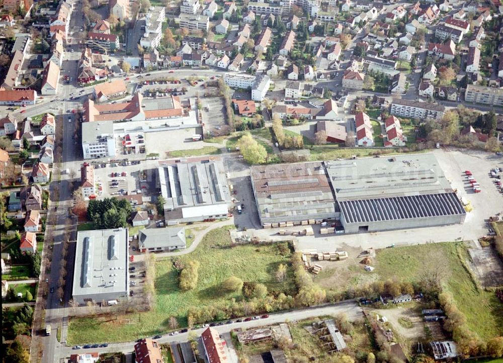 Augsburg from above - Gewerbeobjekt der MÜBAU an der Ulmerstraße 249 - 255 in 86391 Stadtbergen / Augsburg.