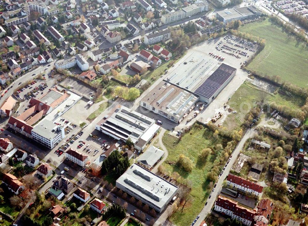 Aerial photograph Augsburg - Gewerbeobjekt der MÜBAU an der Ulmerstraße 249 - 255 in 86391 Stadtbergen / Augsburg.