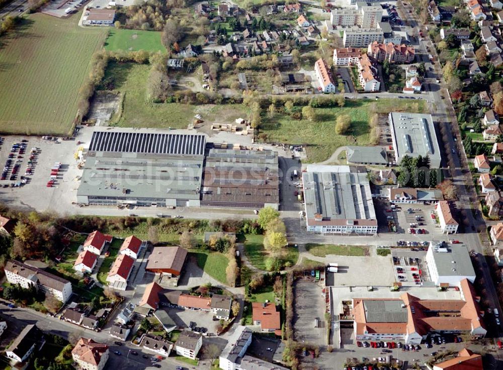 Aerial photograph Augsburg - Gewerbeobjekt der MÜBAU an der Ulmerstraße 249 - 255 in 86391 Stadtbergen / Augsburg.