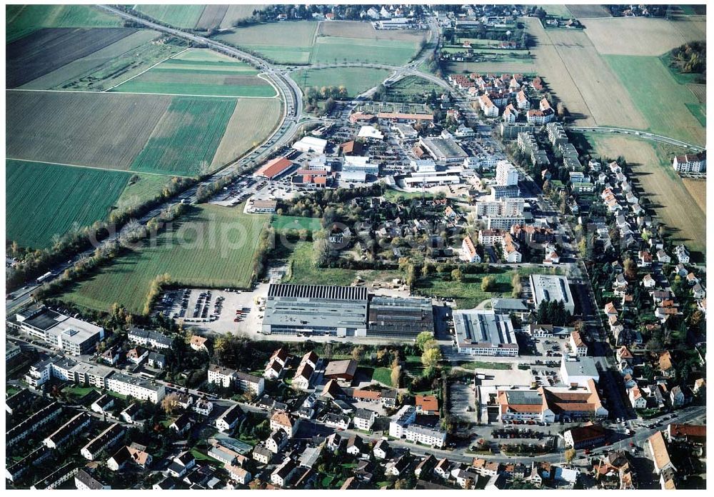 Augsburg from above - Gewerbeobjekt der MÜBAU an der Ulmerstraße 249 - 255 in 86391 Stadtbergen / Augsburg.