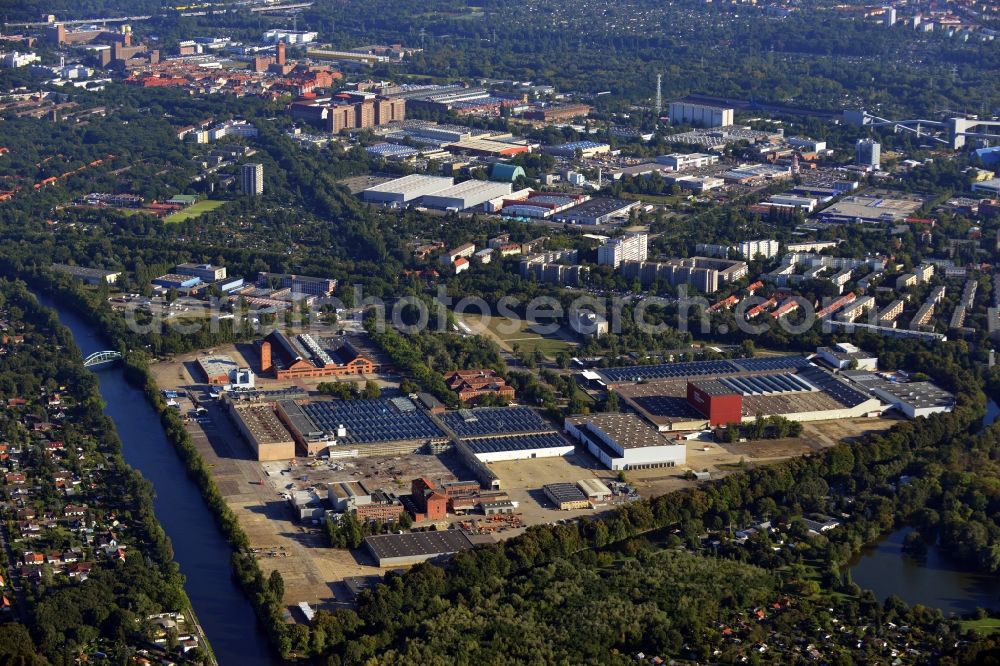 Aerial image Berlin OT Siemensstadt - View of the industrial park Gartenfeld in the district of Siemensstadt in Berlin