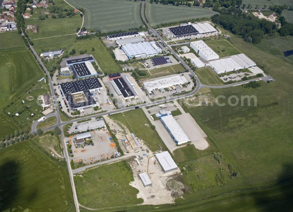 Groß Kienitz from above - Business park in Groß Kienitz in the state of Brandenburg