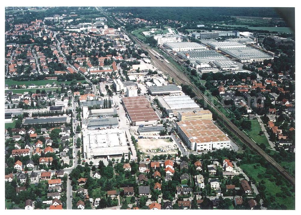 Aerial photograph München - Gewerbepark München - Allach am Kirschgelände / Nähe Allacher Straße - ein Objekt der HVB -Projekt München.