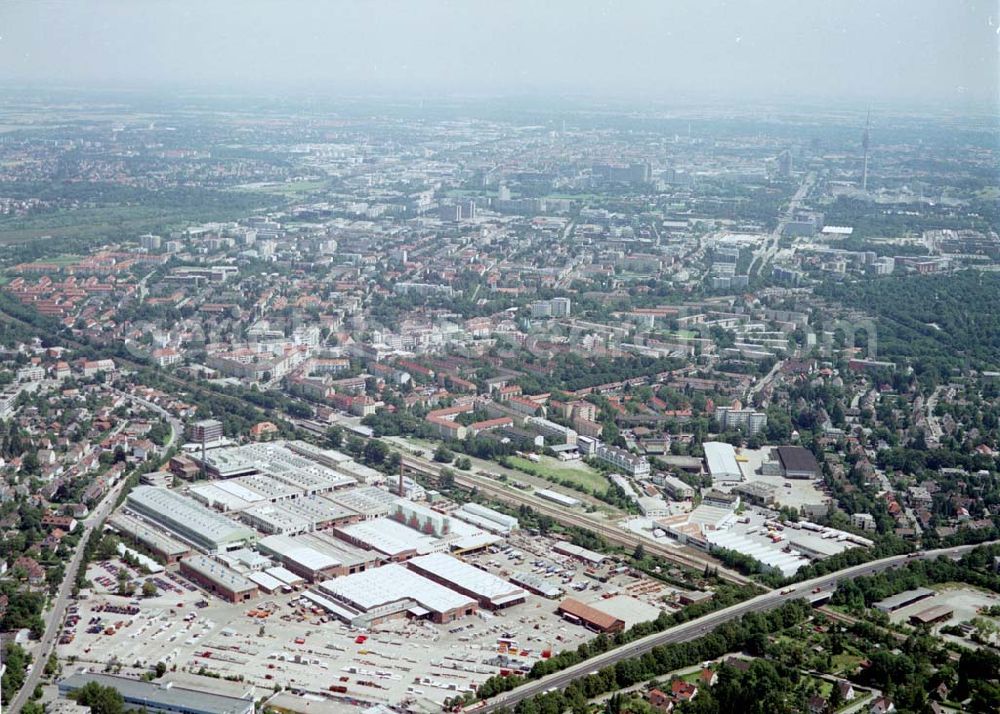 München from above - Gewerbepark München - Allach am Kirschgelände / Nähe Allacher Straße - ein Objekt der HVB-Projekt München.