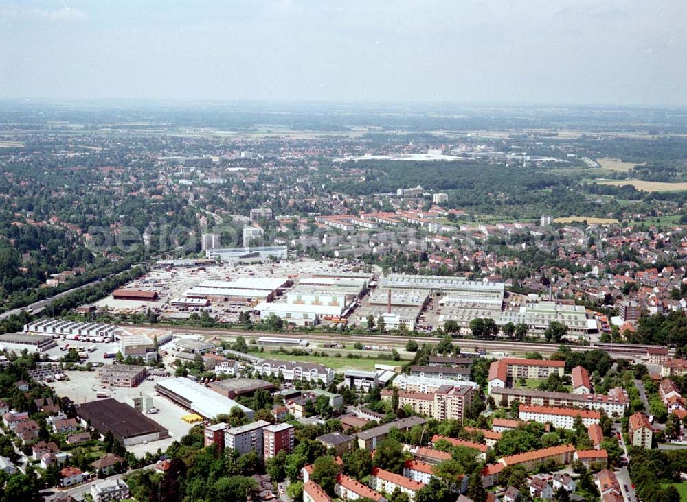 München from above - Gewerbepark München - Allach am Kirschgelände / Nähe Allacher Straße - ein Objekt der HVB-Projekt München.