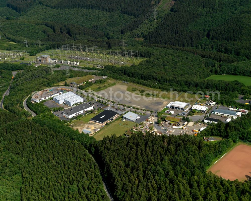 Aerial photograph Betzdorf - View of the industrial estate of Steineroth in Rhineland-Palatinate