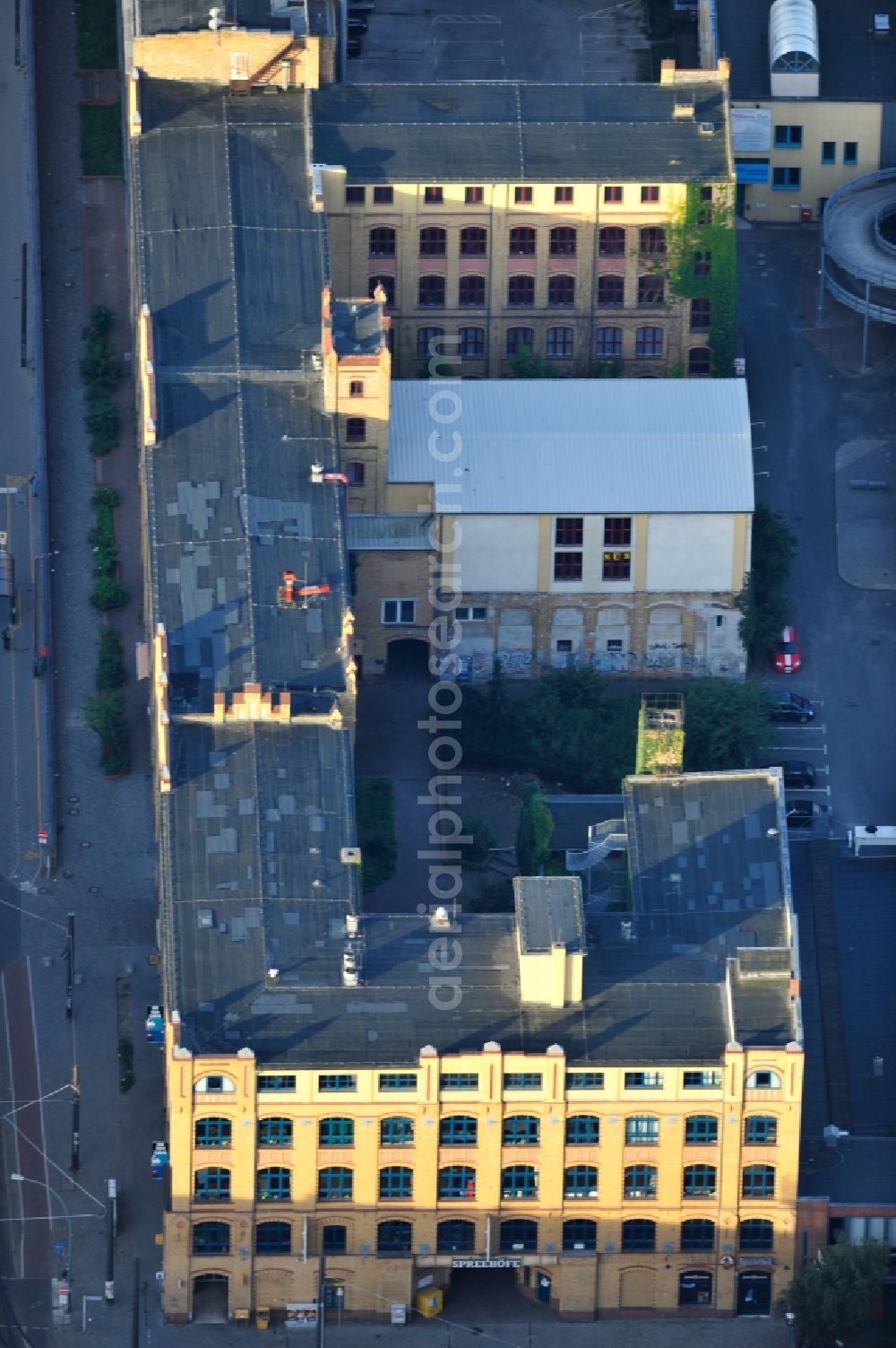 Berlin from above - View of trade center in Berlin-Oberschöneweide in Berlin