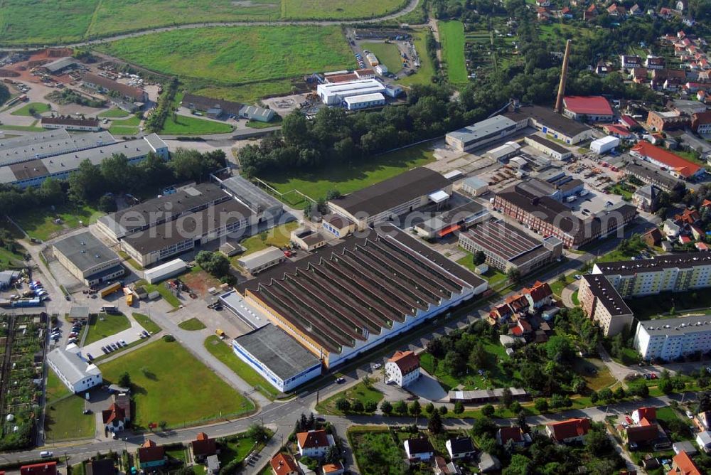 Aerial photograph Stadtilm - Blick auf das Gewes Gelenkwellenwerk Stadtilm GmbH in der Weimarische Str. 56 in 99326 Stadtilm. Tel: 03629/640-0 Fax: 03629/800002 Web: http://