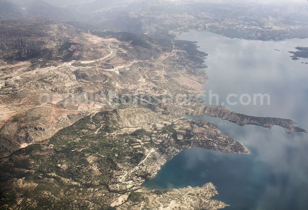 Myrte from the bird's eye view: Gezende reservoir near Myrtle in Turkey