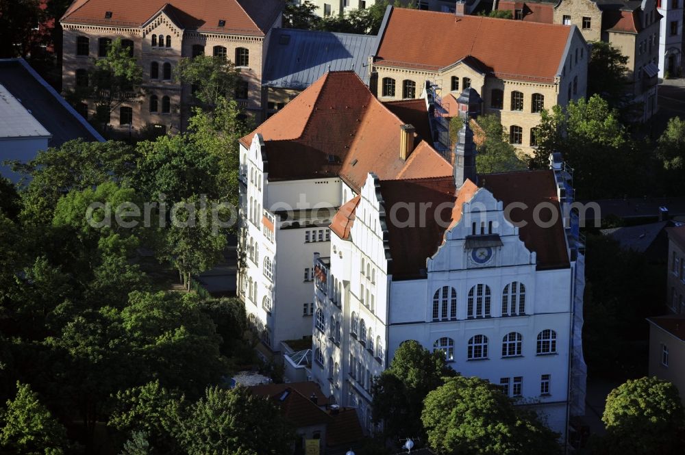 Halle from the bird's eye view: View of the High School Giebichenstein Thomas Müntzer in Halle in Saxony Anhalt