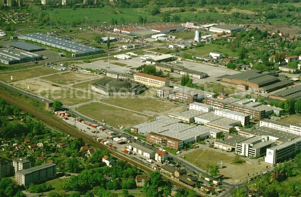 Potsdam / Brandenburg from the bird's eye view: GIP - Gewerbegebiet in Potsdam - Babelsberg Datum: 05.05.03