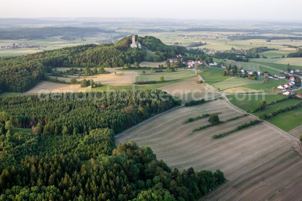 Aerial image Uttenweiler - Mountain Bussen with Pilgrimage church in the district Offingen in Uttenweiler in the state Baden-Wuerttemberg, Germany