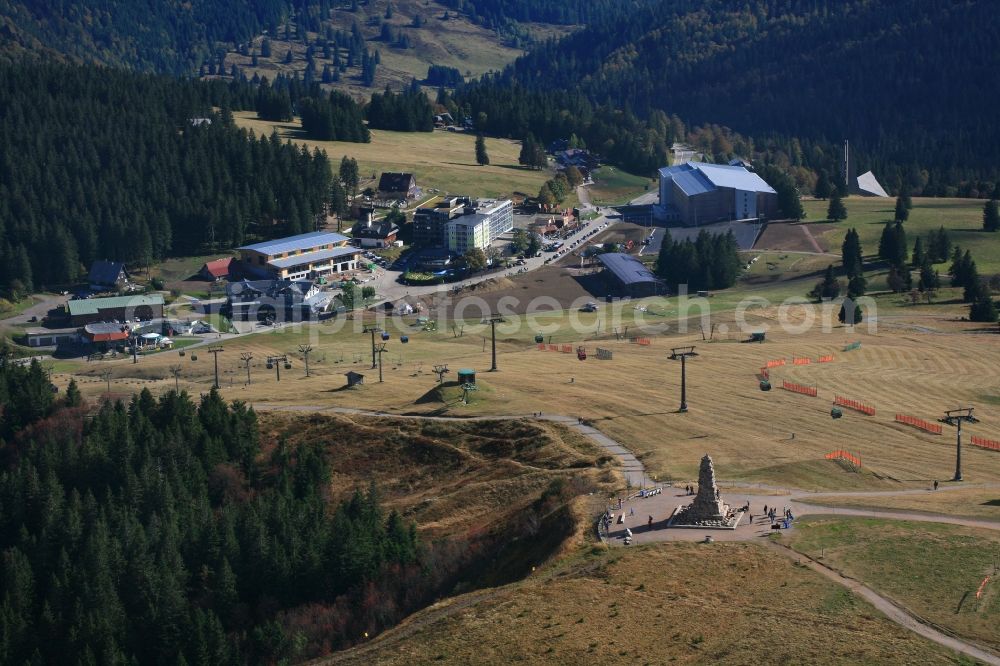 Feldberg (Schwarzwald) from above - Mountainous landscape of Feldberg in the Black Forest in Feldberg (Schwarzwald) in the state Baden-Wuerttemberg