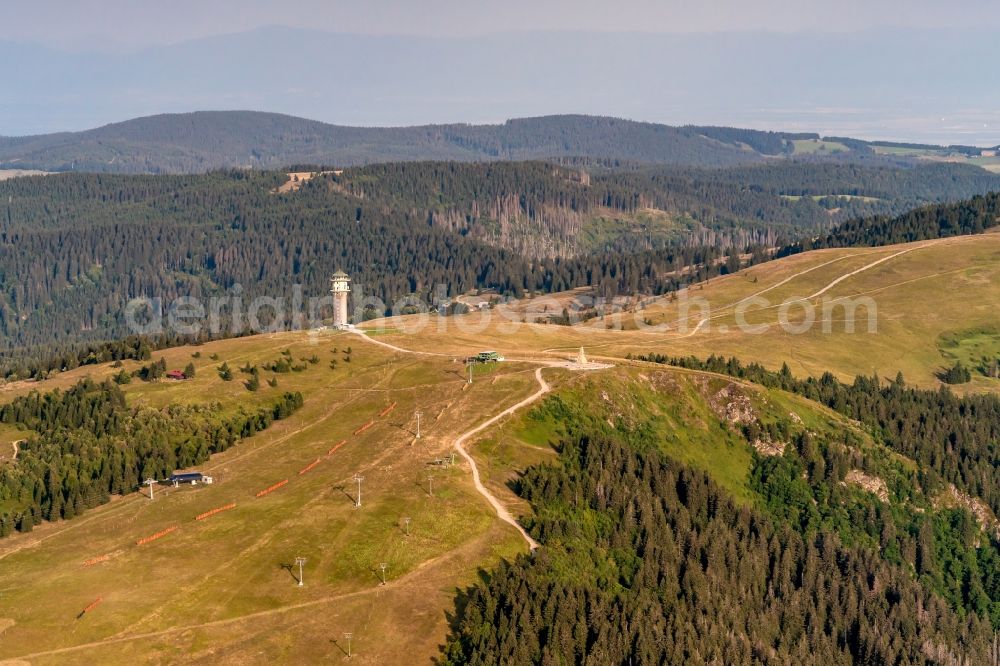 Feldberg (Schwarzwald) from above - Rocky and mountainous landscape Feldberg in Schwarzwald in Feldberg (Schwarzwald) in the state Baden-Wurttemberg, Germany