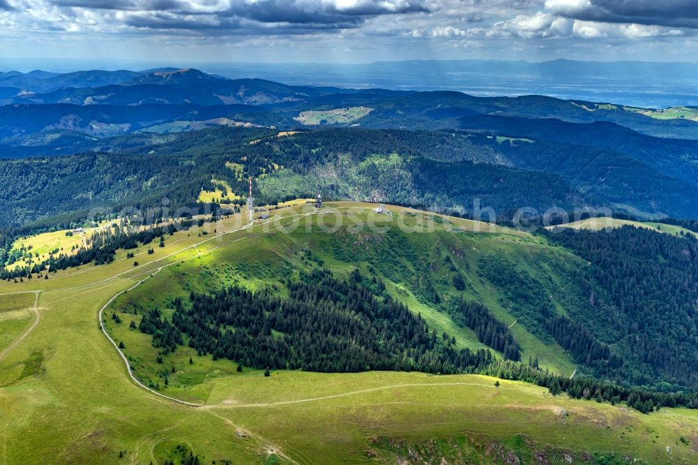 Aerial image Feldberg (Schwarzwald) - Rocky and mountainous landscape in Feldberg (Schwarzwald) in the state Baden-Wurttemberg, Germany