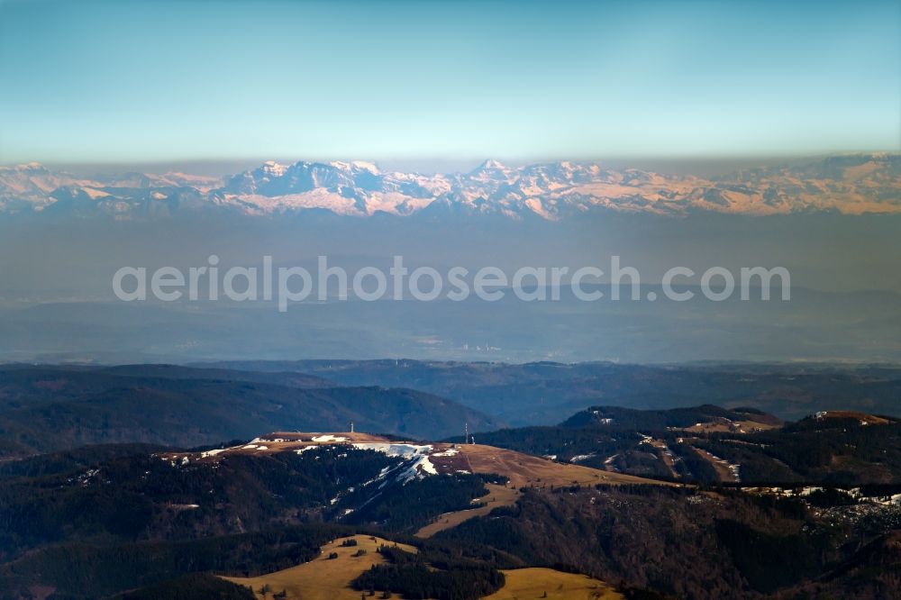 Feldberg (Schwarzwald) from above - Rocky and mountainous landscape in Feldberg (Schwarzwald) in the state Baden-Wurttemberg, Germany