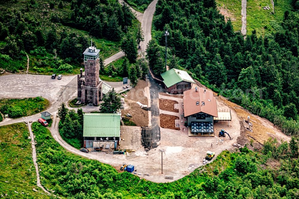 Aerial image Seebach - Rocky and mountainous landscape Grinde Huette in Seebach in the state Baden-Wurttemberg, Germany