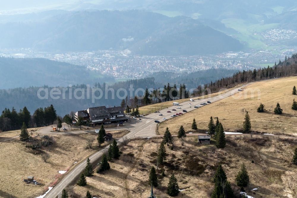 Aerial photograph Waldkirch - Rocky and mountainous landscape Kandel in Schwarzwald in Waldkirch in the state Baden-Wuerttemberg, Germany