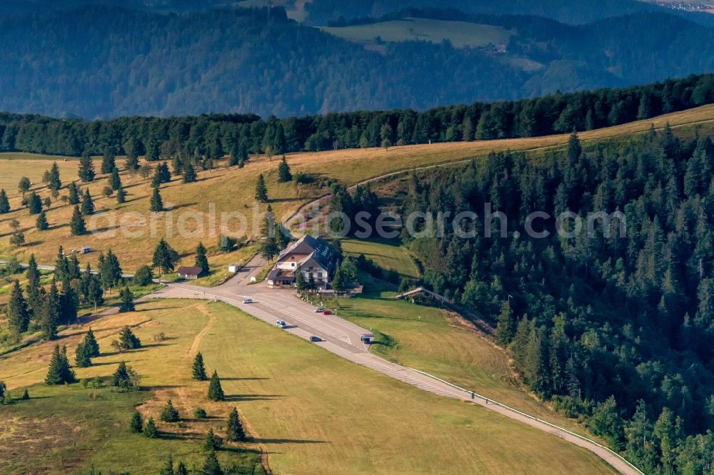 Aerial image Waldkirch - Rocky and mountainous landscape Kandel in Schwarzwald in Waldkirch in the state Baden-Wurttemberg, Germany