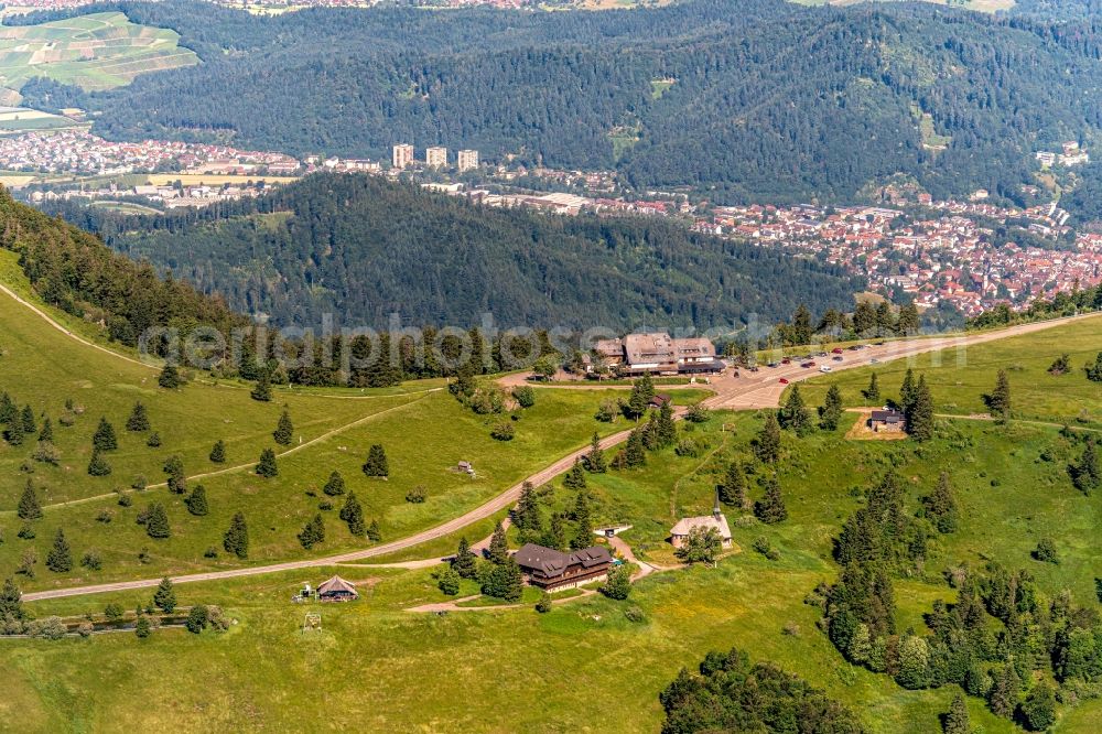 Aerial image Waldkirch - Rocky and mountainous landscape Kandel in Schwarzwald in Waldkirch in the state Baden-Wurttemberg, Germany